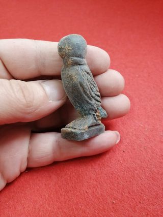 Exvoto ibero lechuza con muy buena patina bronce