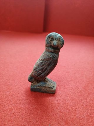 Exvoto ibero lechuza con muy buena patina bronce