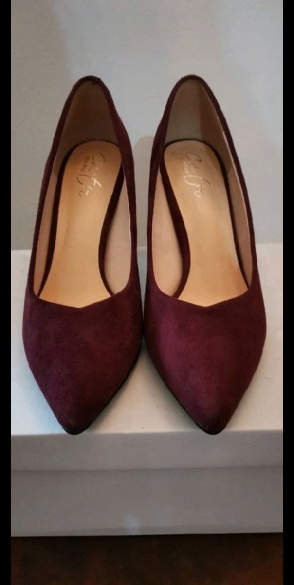 Décolleté camoscio bordeaux 38 