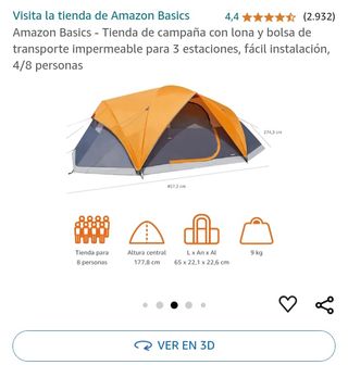 Tienda de campaña 8 plazas 