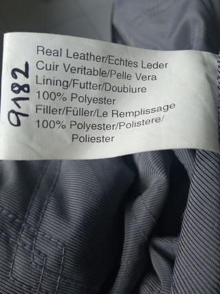Cazadora cuero negra talla L