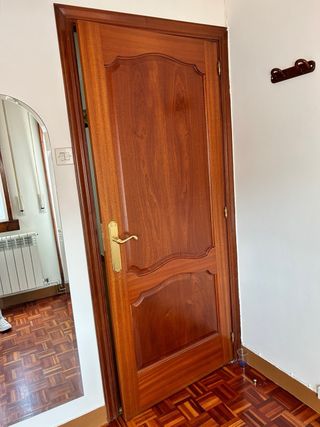 Puerta madera roble maciza
