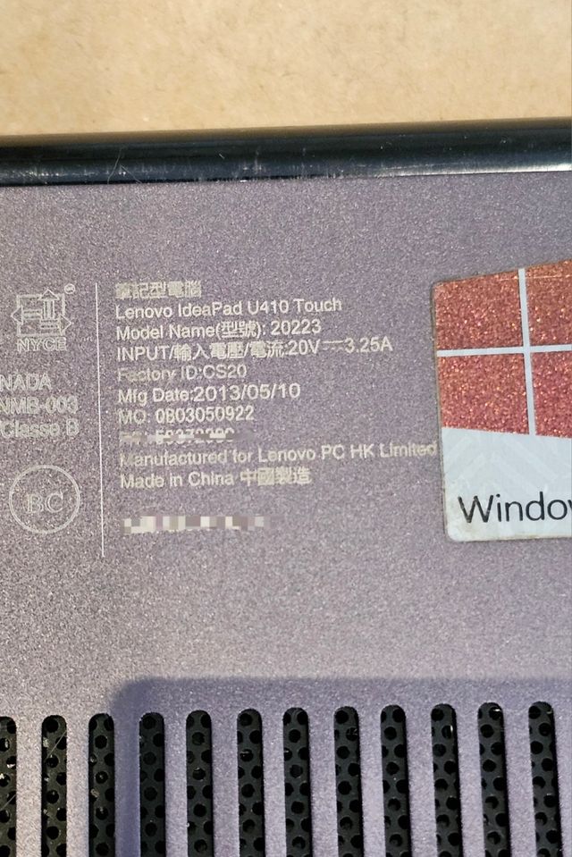 Portatil tactil lenovo u410 touch i5