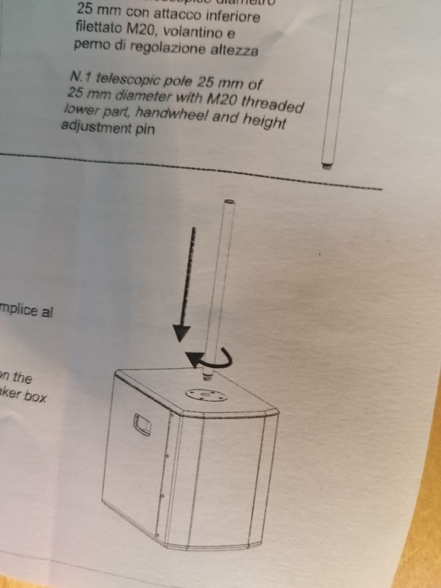 Barra distancia altavoz db technologies DS-25D