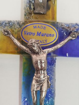 Crucifijo en cristal de MURANO.
