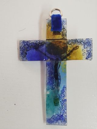 Crucifijo en cristal de MURANO.