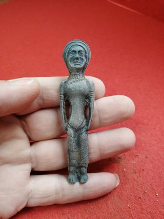 Esvoto ibero sacerdote buena patina bronce