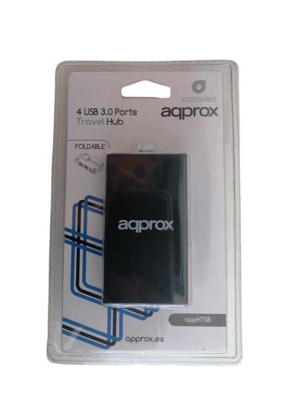 Approx APPHT5B - Concentrador USB 3.0, 4 Puertos
