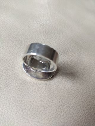 Anillo ónix oval y plata
