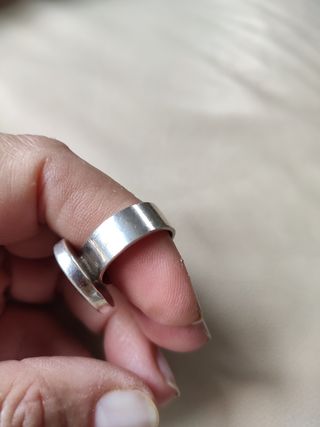Anillo ónix oval y plata