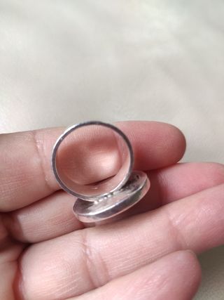 Anillo ónix oval y plata