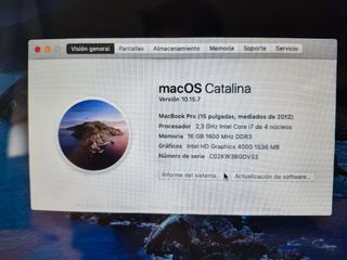 MacBook pro 15" 2012