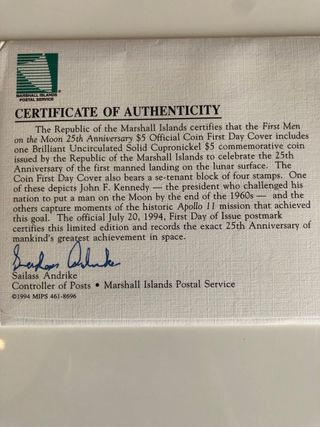 5 Dollars Primer Hombre en la Luna