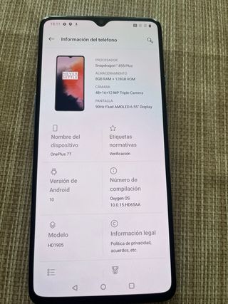 Oneplus 7t nuevo