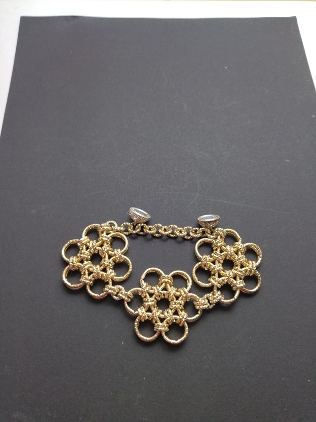 Bracciale maglia margherita tecnica chainmaille