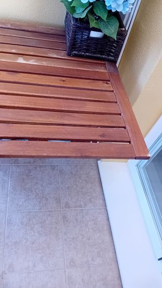 Mesa plegable madera exterior