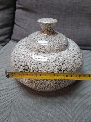 vaso con coperchio biscotteria in ce