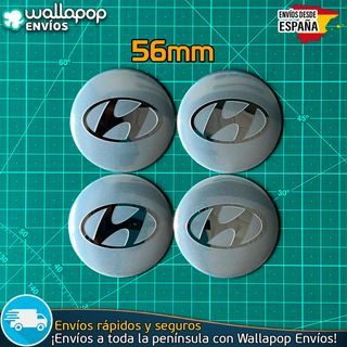 X4 Emblemas Hyundai 56mm Pegatinas Tapacubos