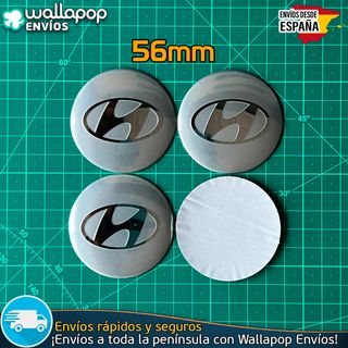 X4 Emblemas Hyundai 56mm Pegatinas Tapacubos