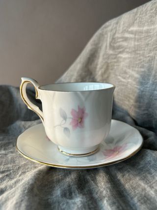 Set café Duches 🌸 Flores rosas 🌸