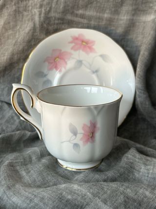 Set café Duches 🌸 Flores rosas 🌸