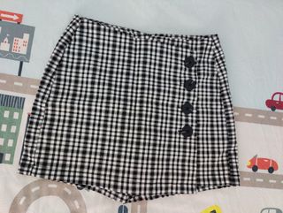 Falda Pantalón a a cuadros de Bershka