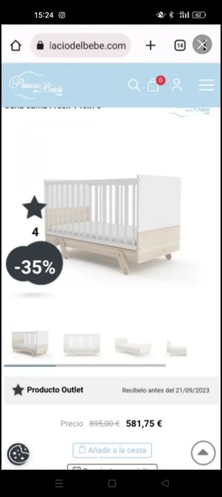 Cuna cama convertible 