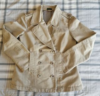 Giacca doppio petto cotone verde Benetton