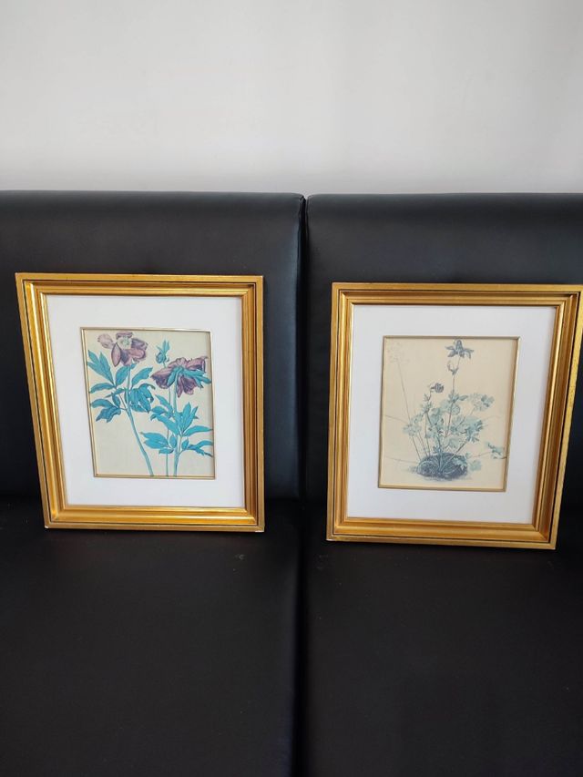 Pareja cuadros flores