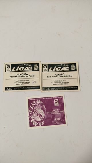 3 cromos real Madrid antiguo 