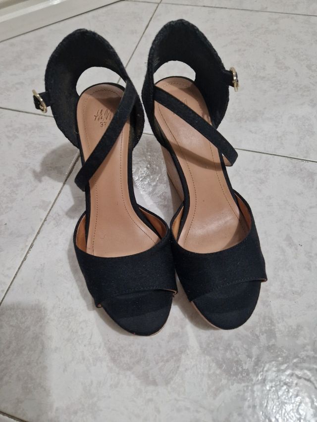 Scarpe a zeppa nere n 37