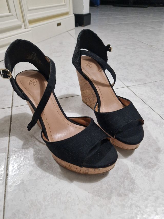 Scarpe a zeppa nere n 37