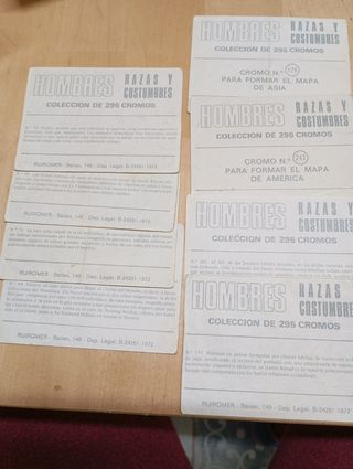 Cromos hombres razas y costumbres 