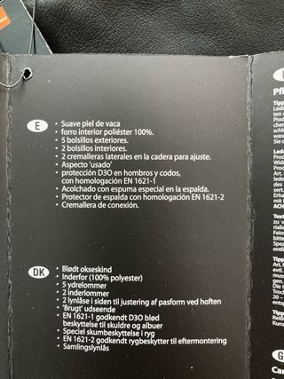 Cazadora HELD Moto Nueva Cuero Protectores Mujer