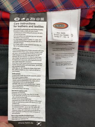 Cazadora HELD Moto Nueva Cuero Protectores Mujer