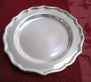 6 sottobicchieri vintage usati argento sheffield