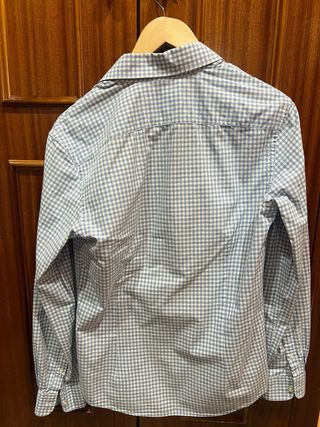 Camisa cuadros gris y azul