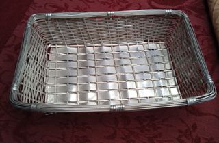 cestino porta pane in argento sheffield usato