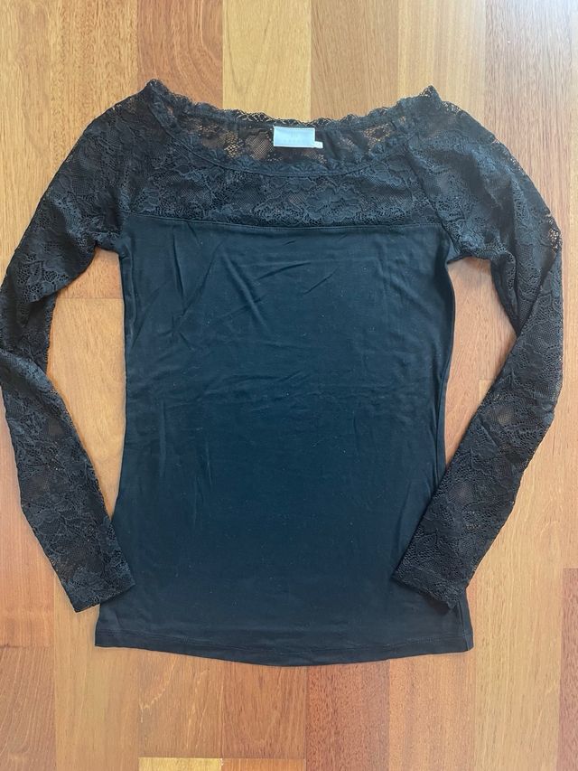 Camiseta mangas encaje nueva Kaffe XS