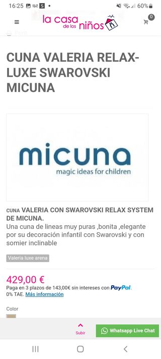 Cuna 60x1,20