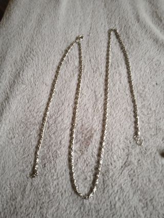 Cadena de plata trenzada poco visto