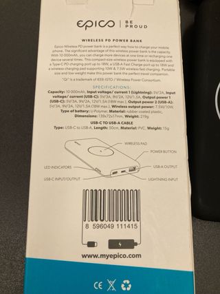 Epico Cargador Bateria Portatil