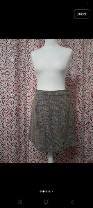 Gonna tailleur tweed vero vintage