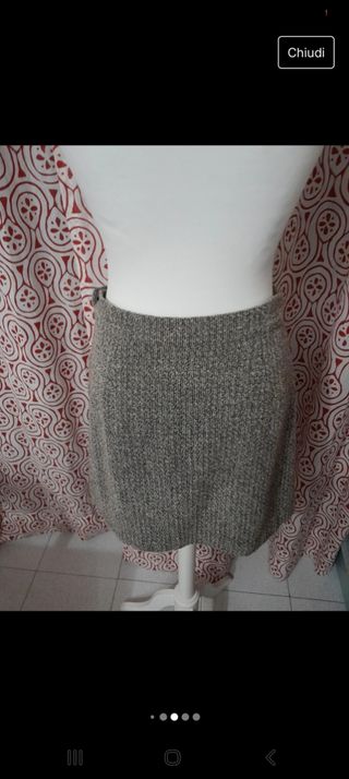 Gonna tailleur tweed vero vintage