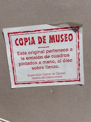 Cuadros Oleo copias de museo.