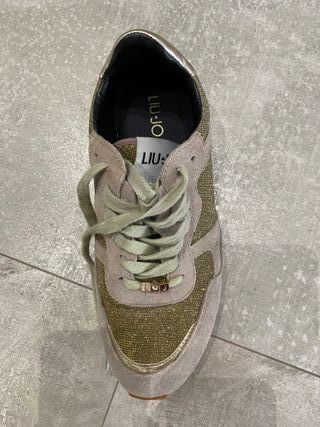 Zapatillas LIU JO, bambas con tela brilla, 40.