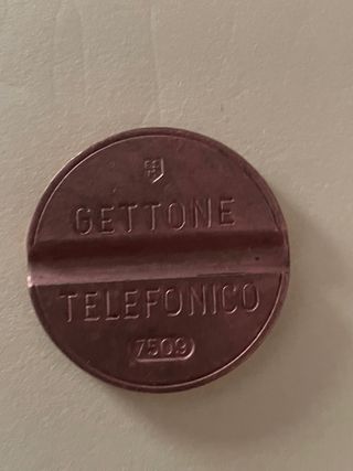 Vecchio gettone telefonico 7509 errore conio