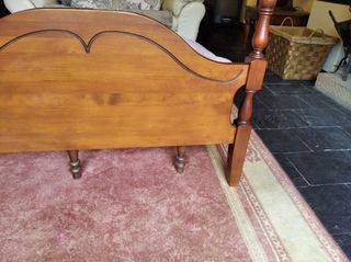 Cama completa de madera maciza. 1.05mts