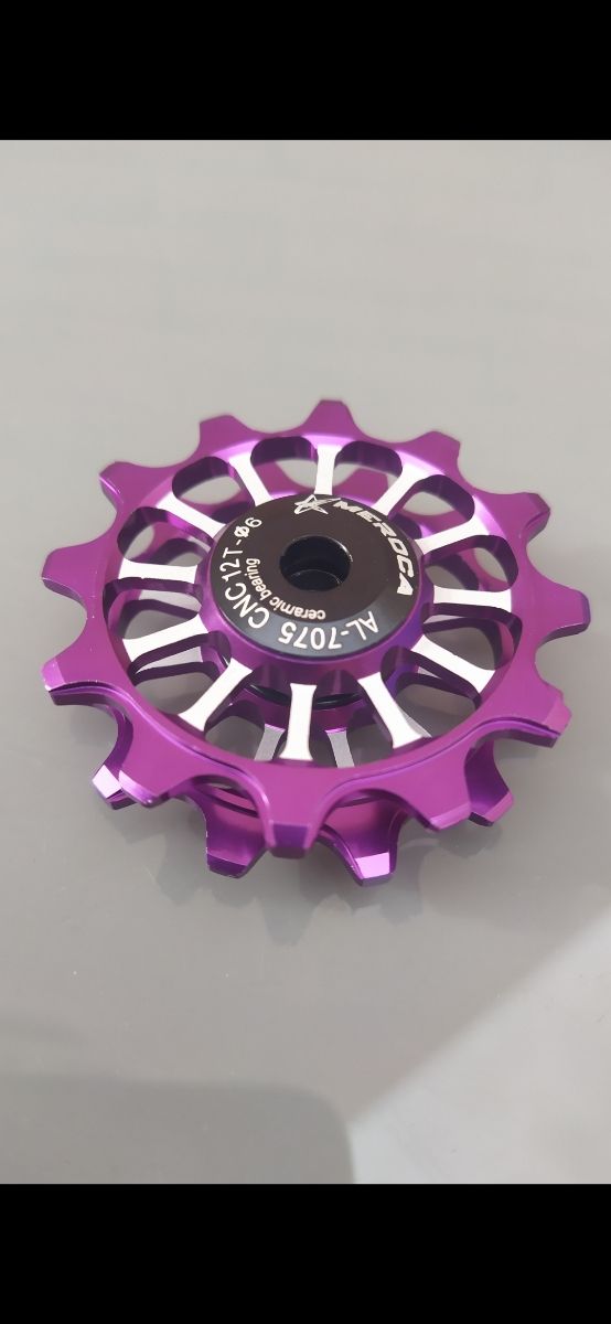 2 Roldanas cerámicas 12T violeta 9-10-11v. 50mm ø.