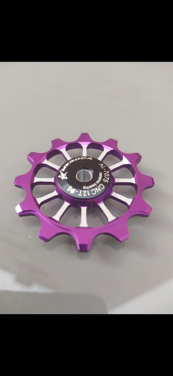 2 Roldanas cerámicas 12T violeta 9-10-11v. 50mm ø.
